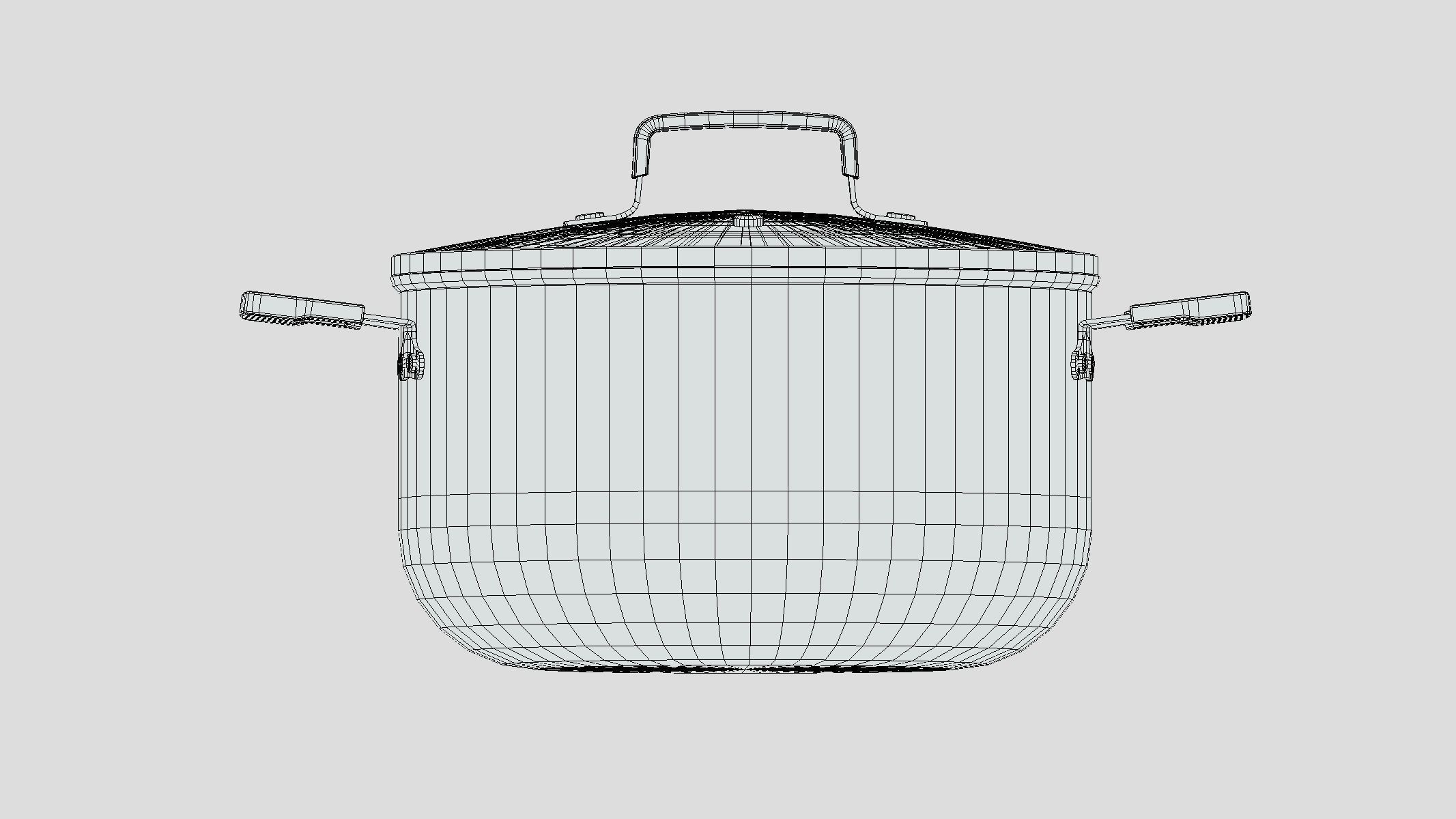 6 quart Dutch Oven with lid Low Poly PBR Low-poly 3D model_3