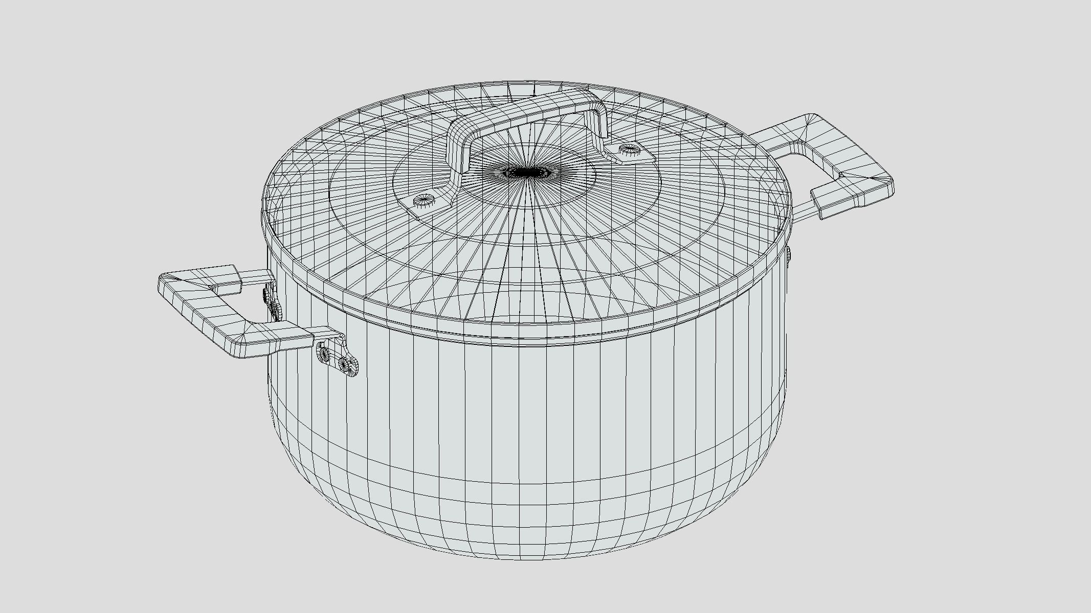 6 quart Dutch Oven with lid Low Poly PBR Low-poly 3D model_1