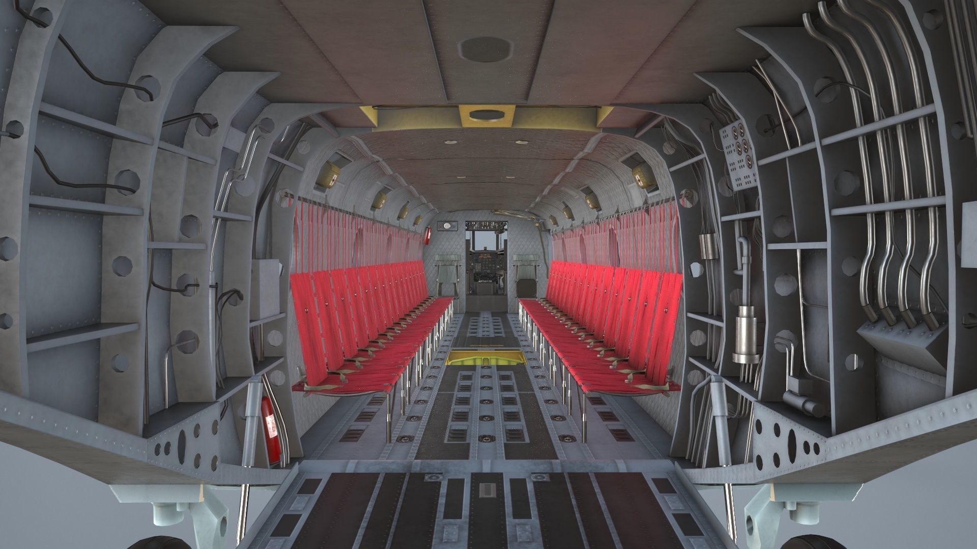 CH-47J Chinook JASDF Static Low-poly 3D model_20