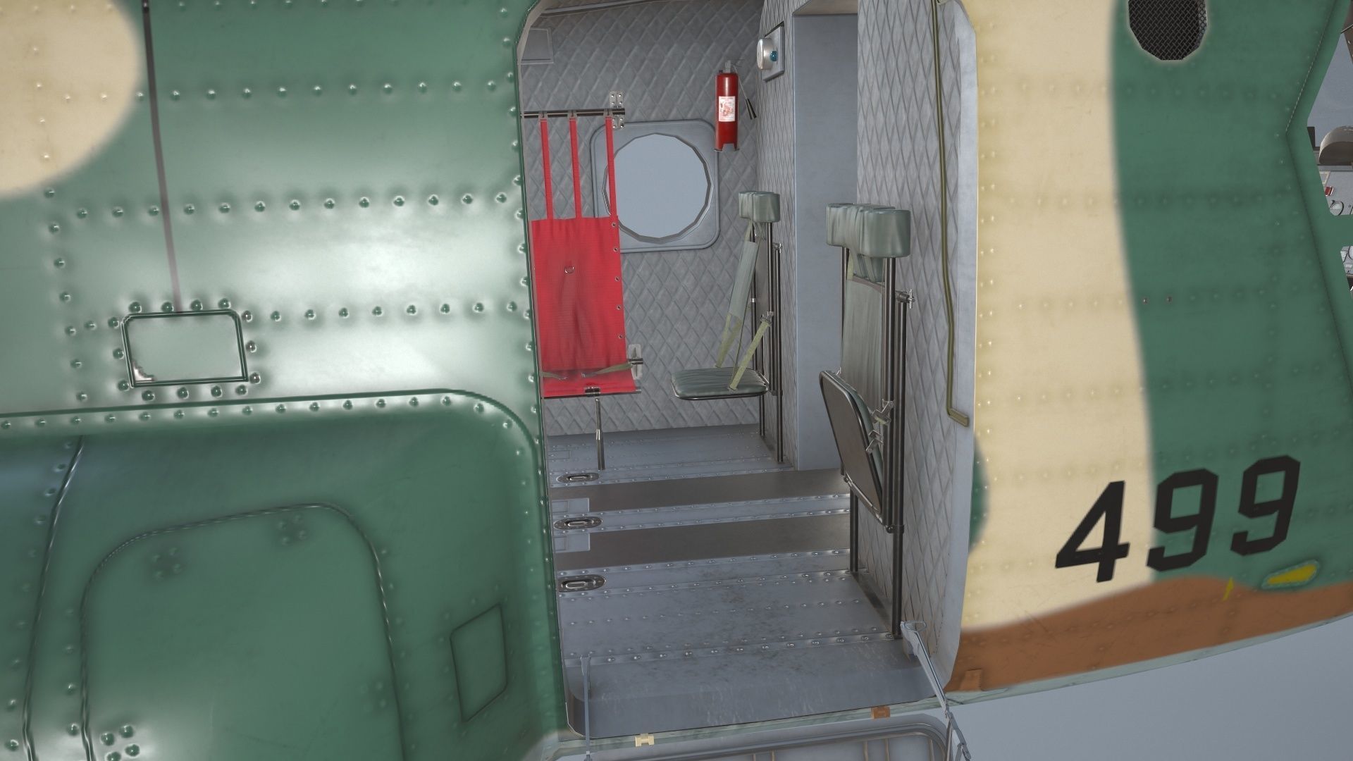 CH-47J Chinook JASDF Static Low-poly 3D model_18