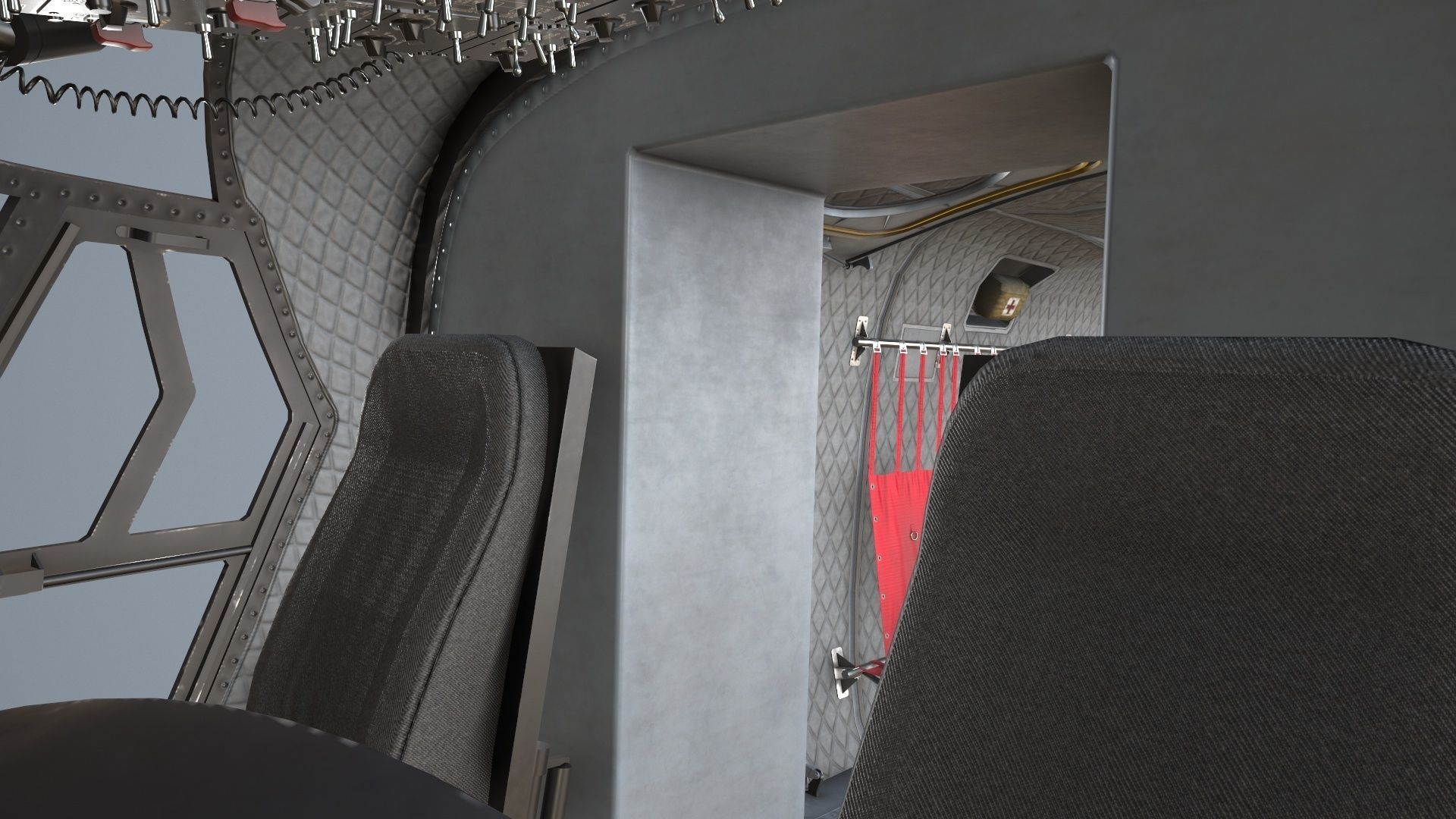 CH-47J Chinook JASDF Static Low-poly 3D model_25