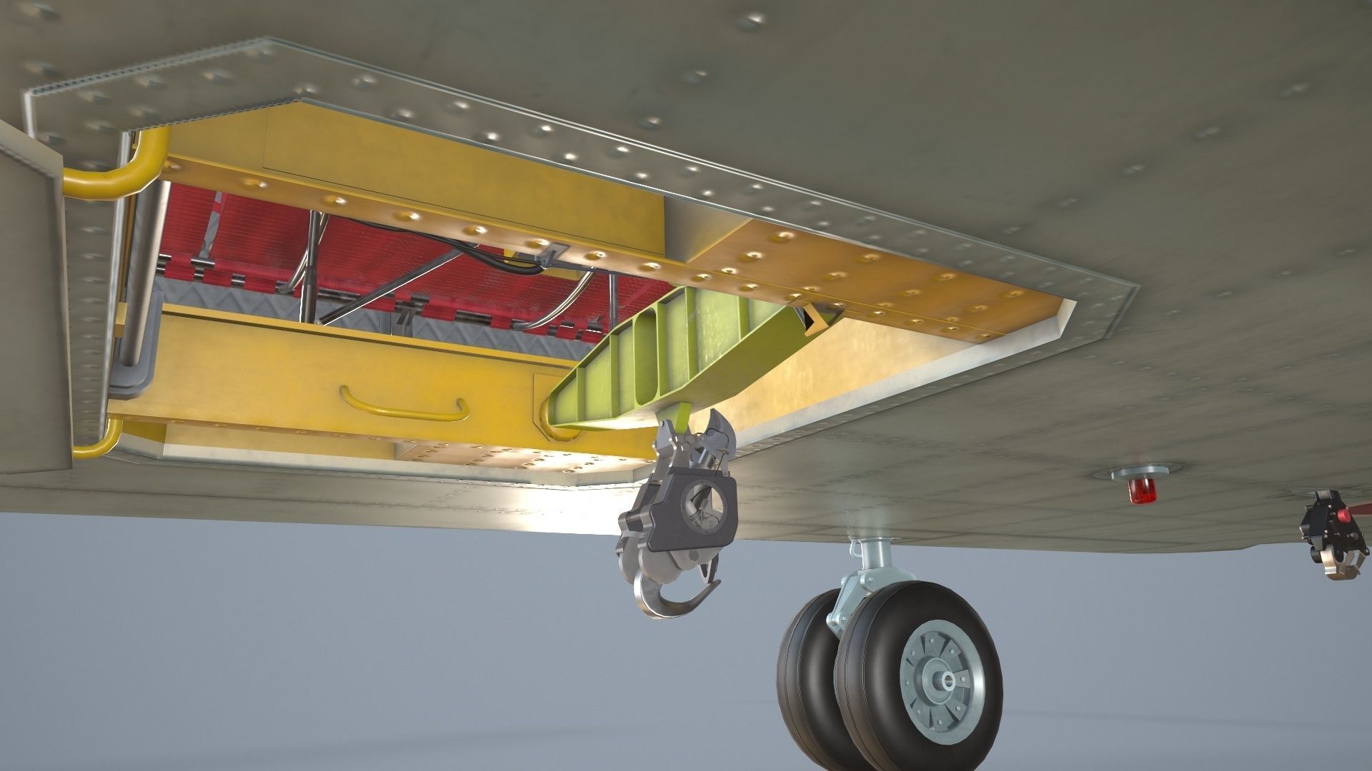 CH-47J Chinook JASDF Static Low-poly 3D model_19