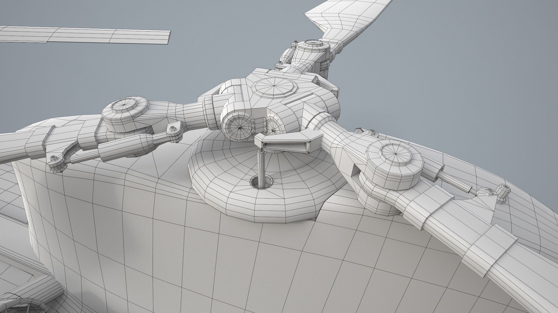 CH-47J Chinook JASDF Static Low-poly 3D model_32