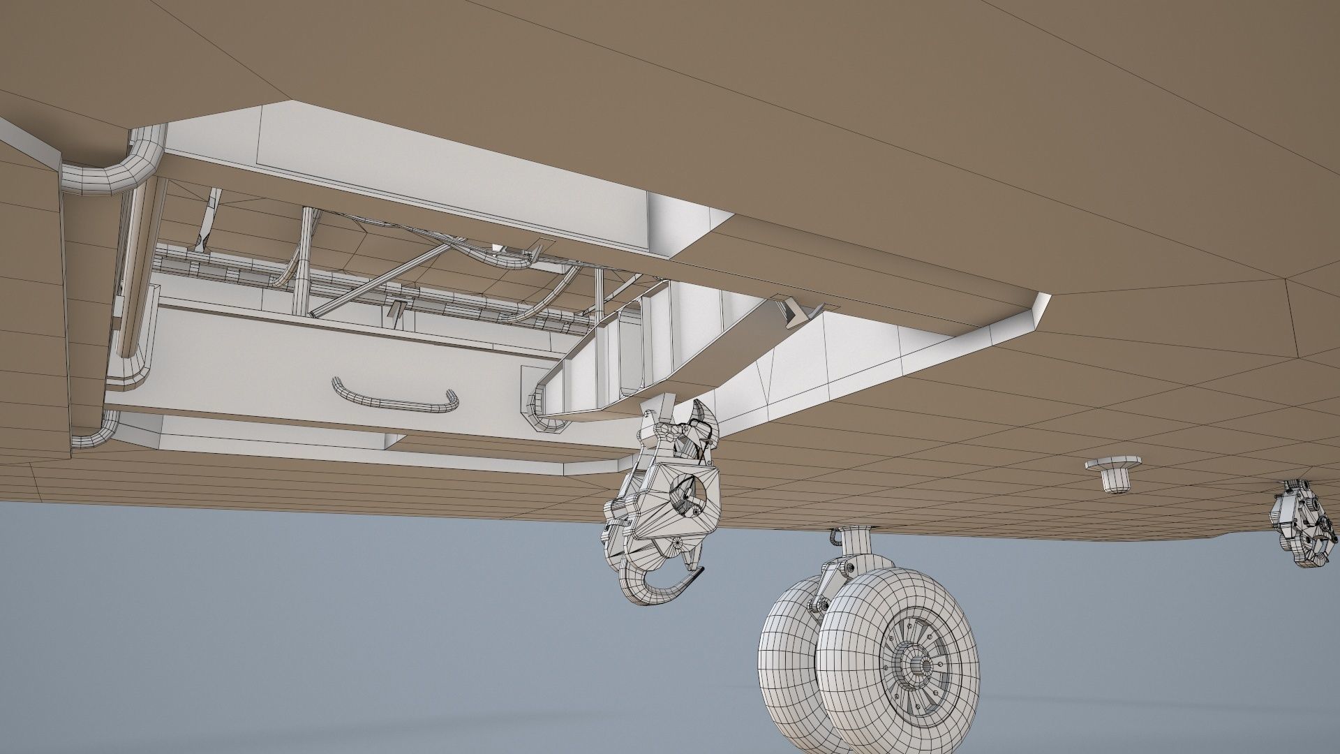 CH-47J Chinook JASDF Static Low-poly 3D model_36