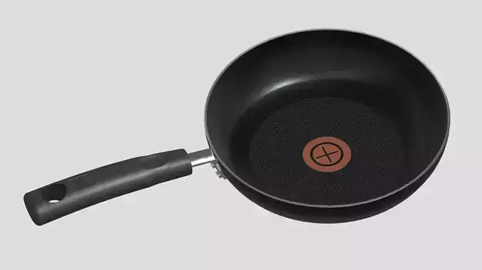 8 Inch Frypan Low Poly PBR Low-poly 3D model