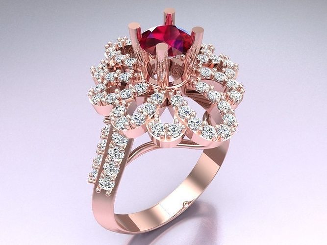 Diamond Ring - Womens Rings - N121014 3D print model