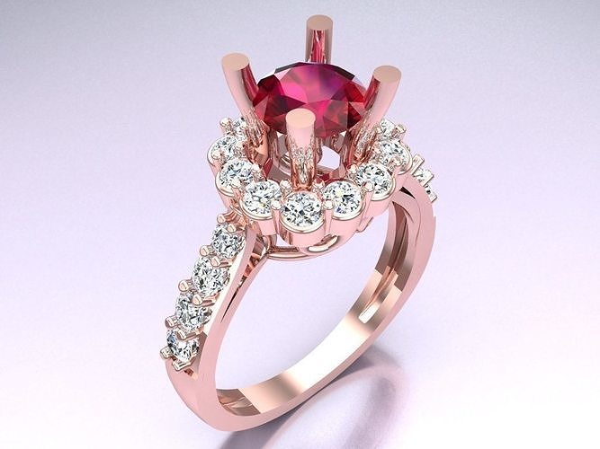 Diamond Ring - Womens Rings - N121040 3D print model