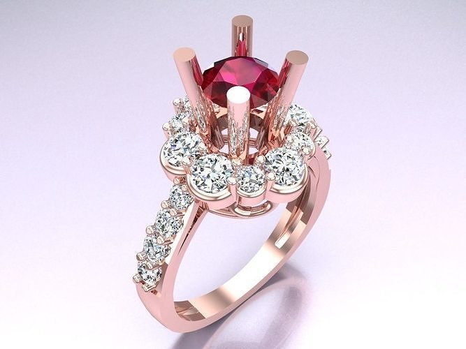 Diamond Ring - Womens Rings - N121049 3D print model