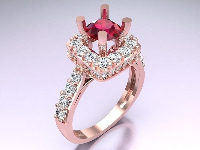 Diamond Ring - Womens Rings - N121101 3D print model