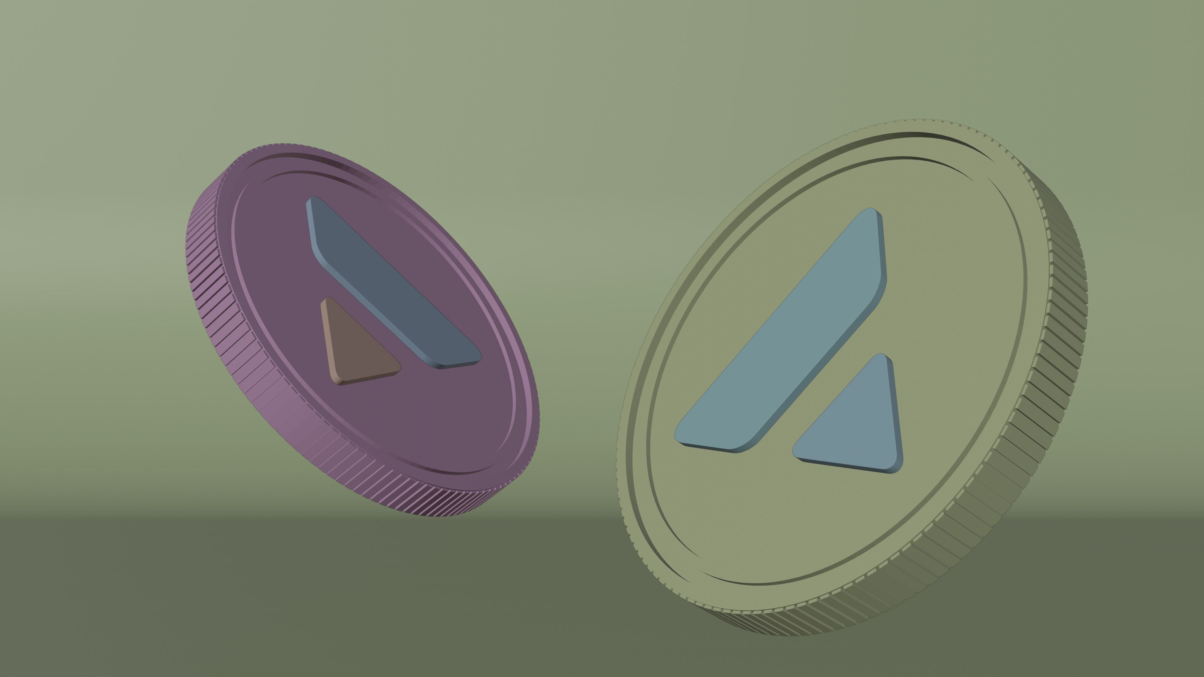 Avalanche Coin 3D Model 3D model_1