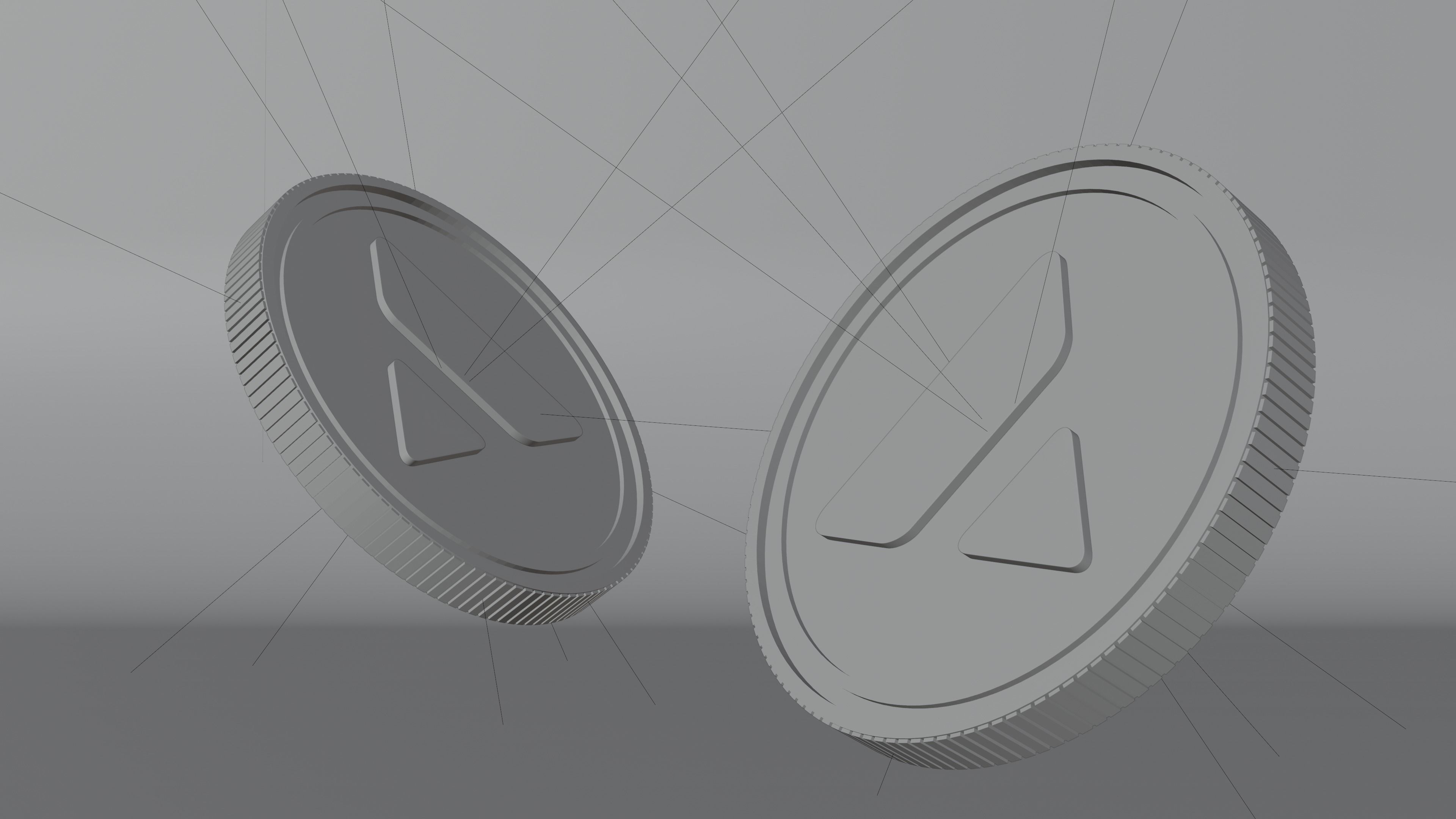 Avalanche Coin 3D Model 3D model_4
