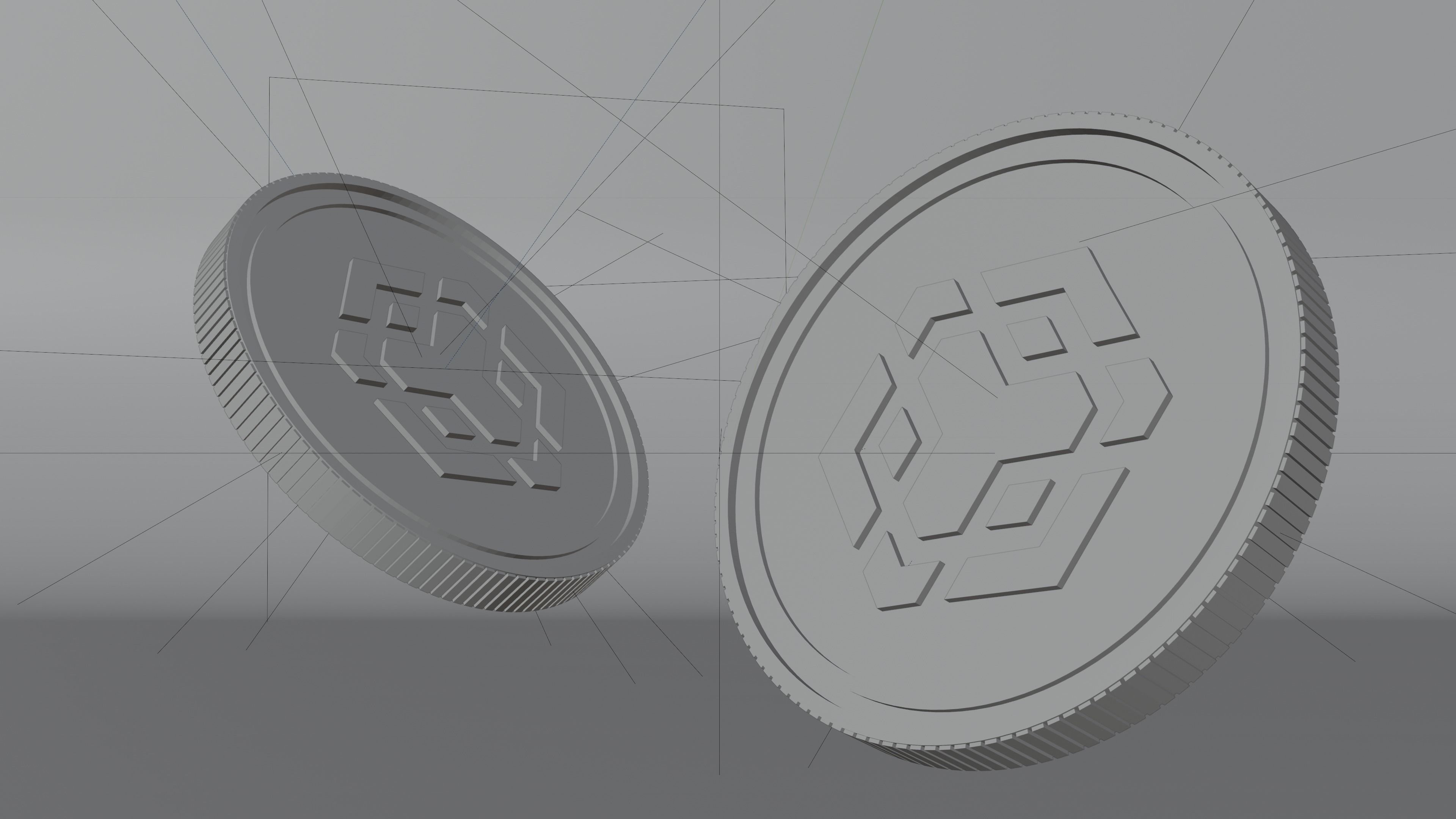 BNB Coin 3D Model 3D model_4