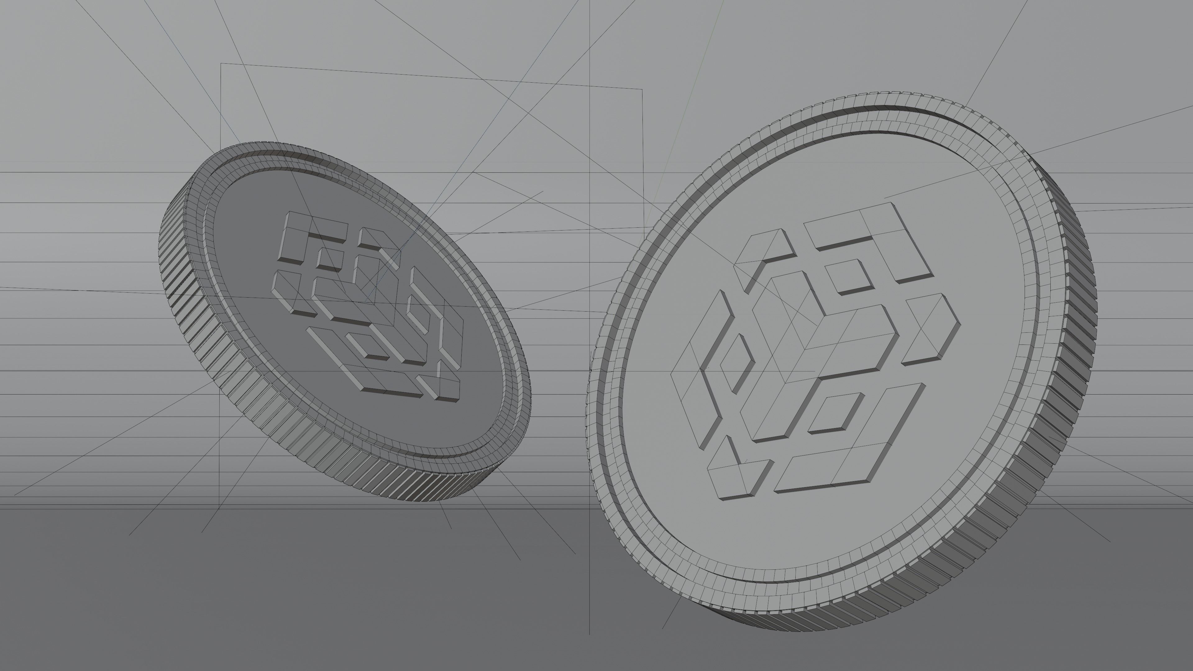 BNB Coin 3D Model 3D model_2