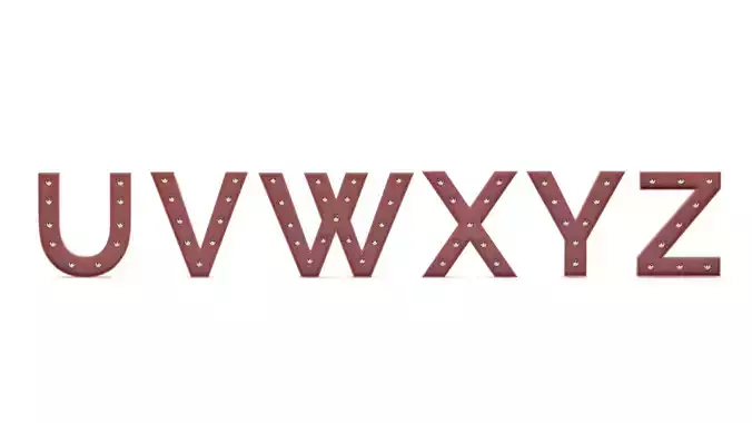 Alphabet Light Bulbs U-Z