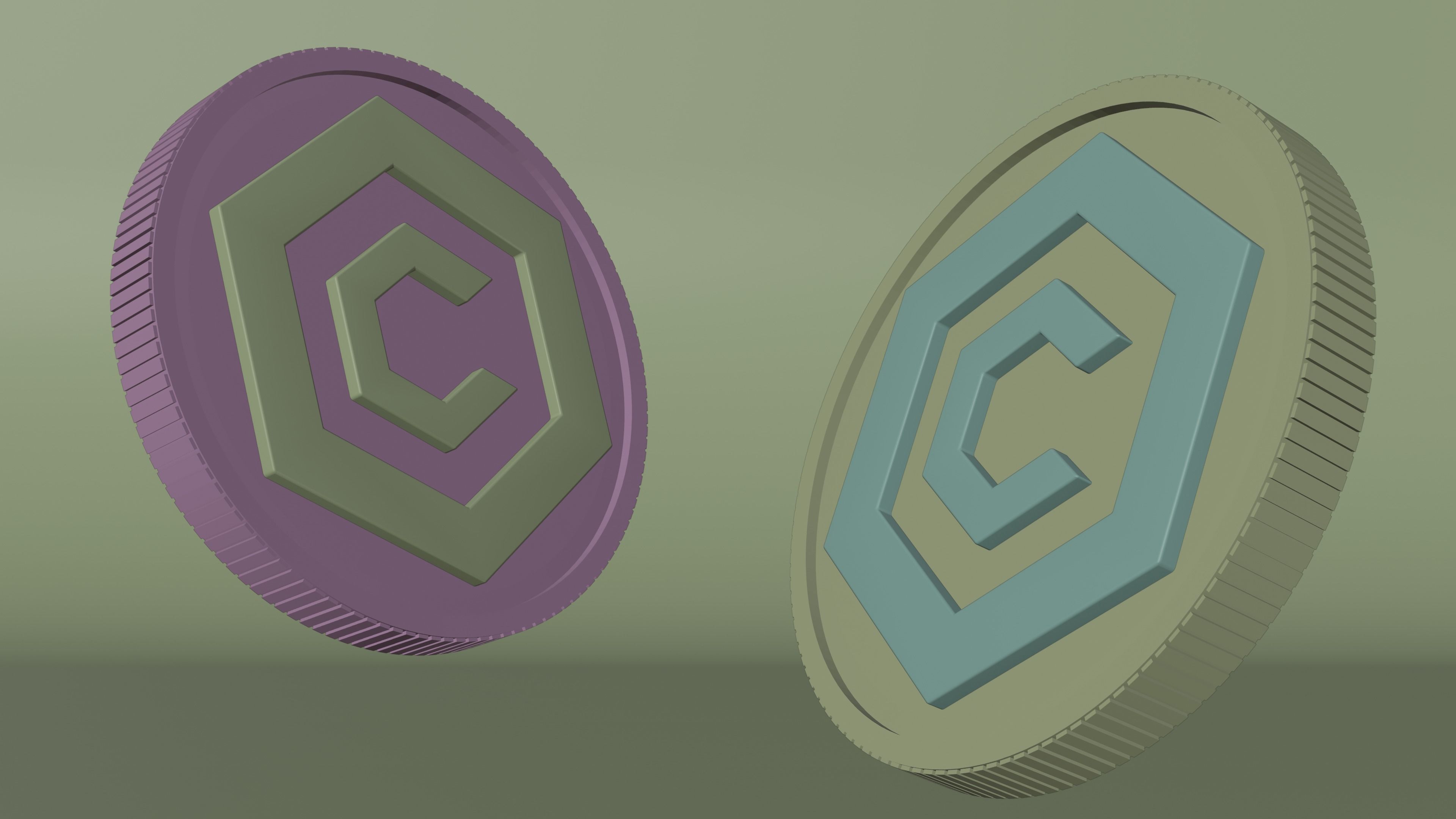 Cronos Coin 3D Model 3D model_1