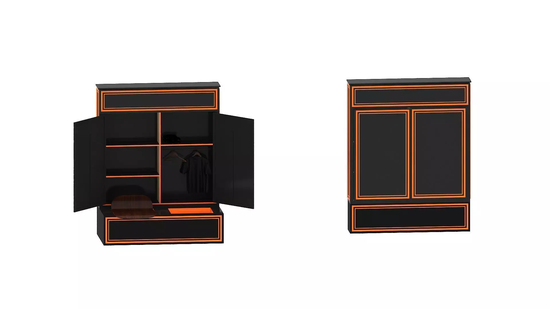 Wardrobe Free low-poly 3D model