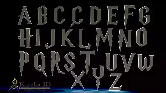 HARRY POTTER TYPOGRAPHY 3D print model