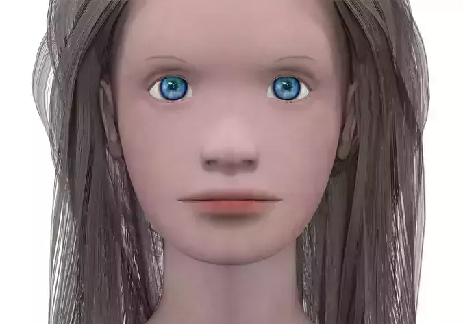 Girl with light gray hair