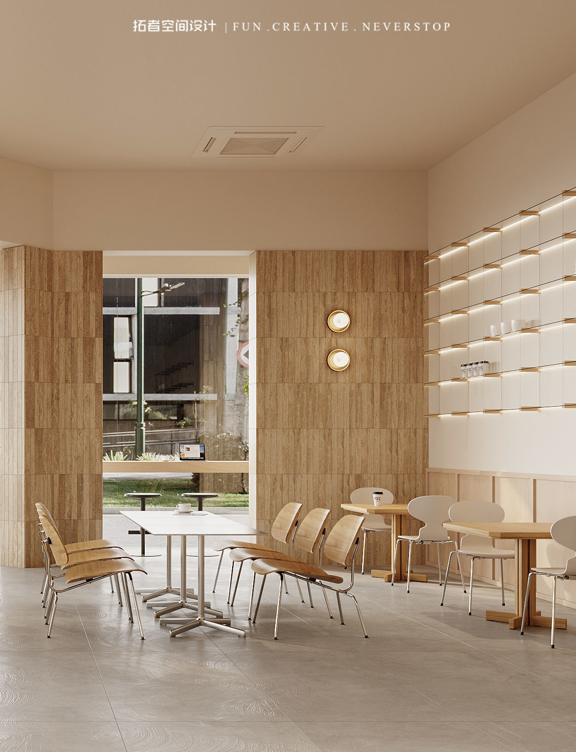 Modern Minimalist Coffee Shop 3D Model AND CAD Drawings 3D model_2