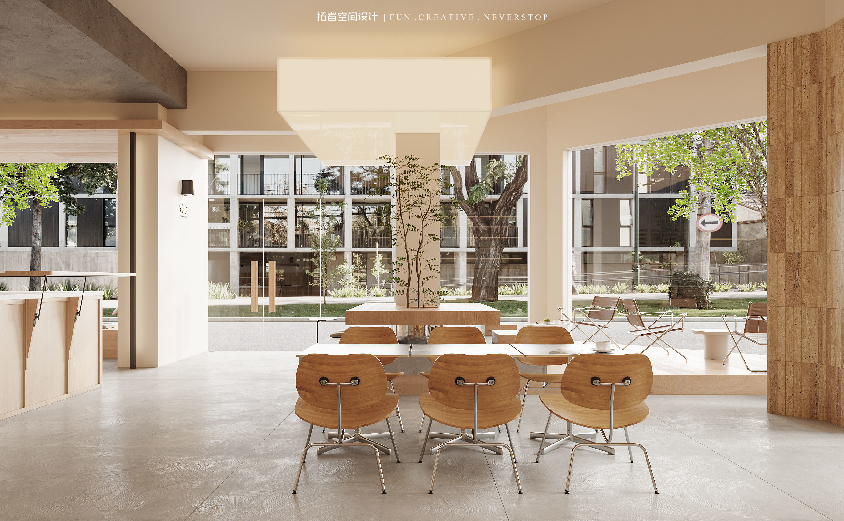 Modern Minimalist Coffee Shop 3D Model AND CAD Drawings 3D model_4