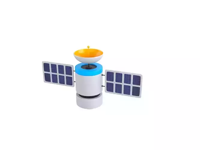 Cartoon Satellite 3D model