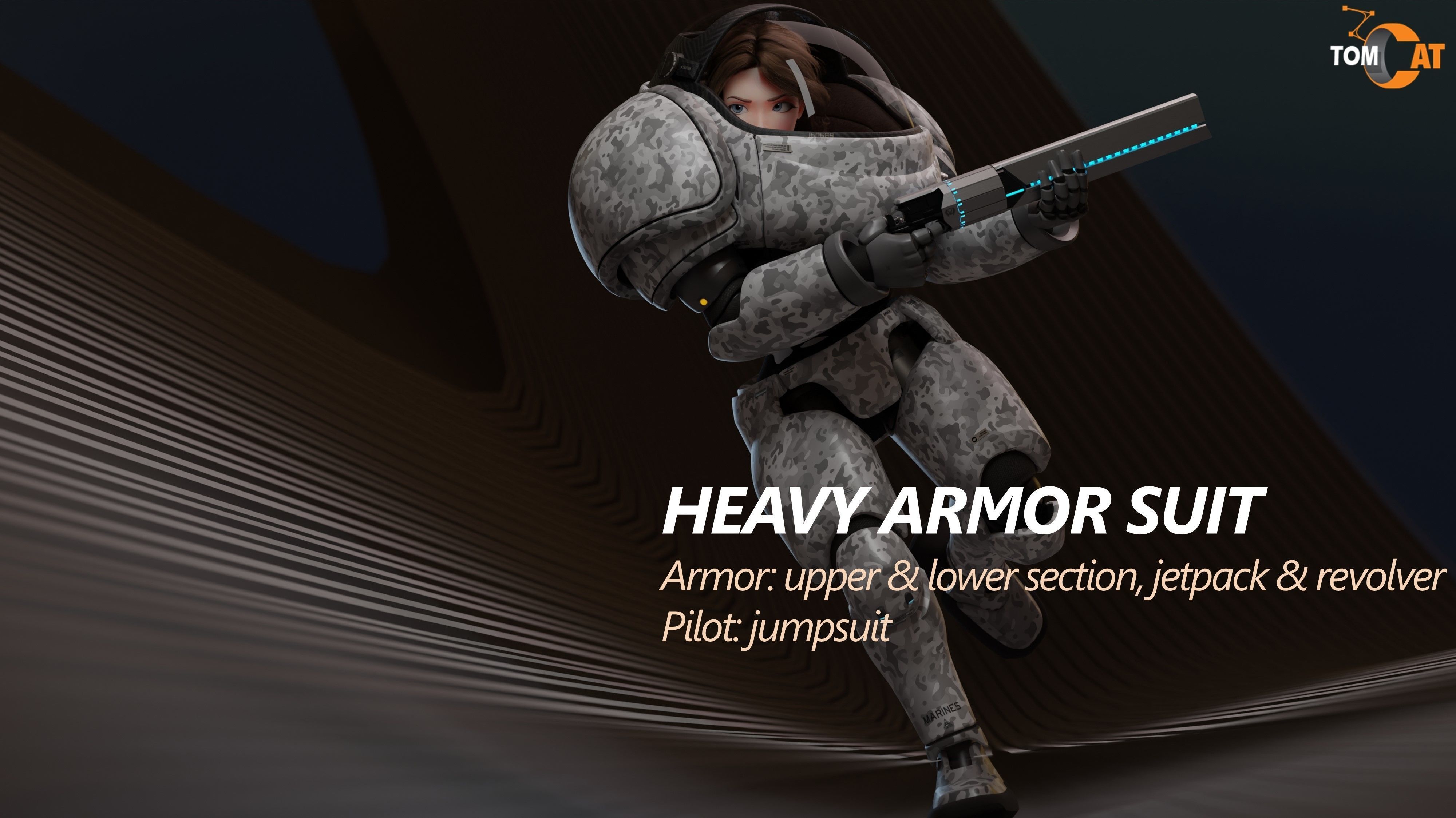 SERAPHIM TROOPER GIRL for Blender Low-poly 3D model_4