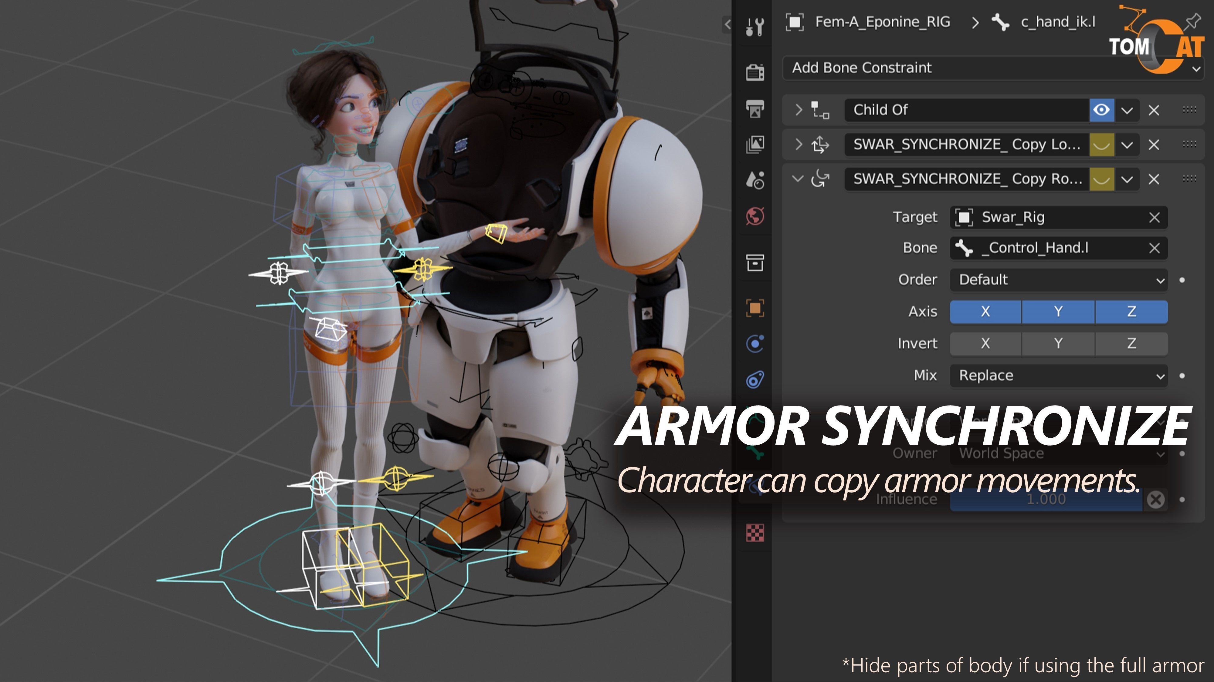 SERAPHIM TROOPER GIRL for Blender Low-poly 3D model_14