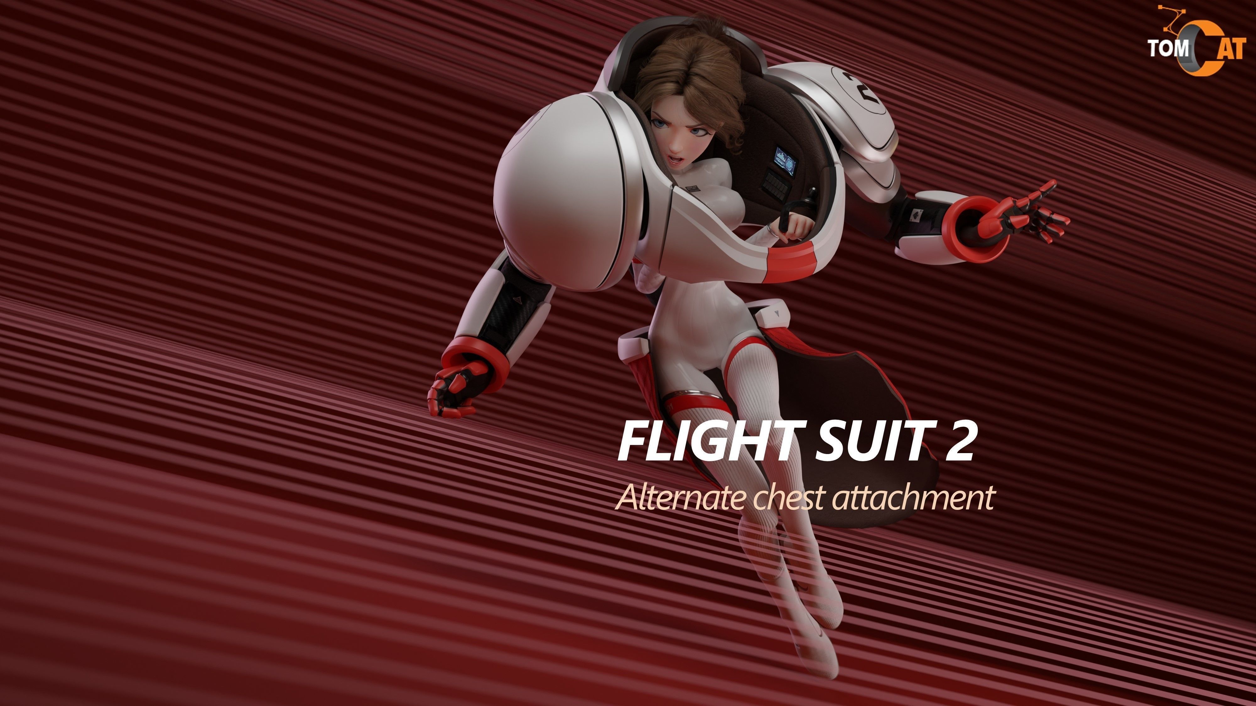 SERAPHIM TROOPER GIRL for Blender Low-poly 3D model_8