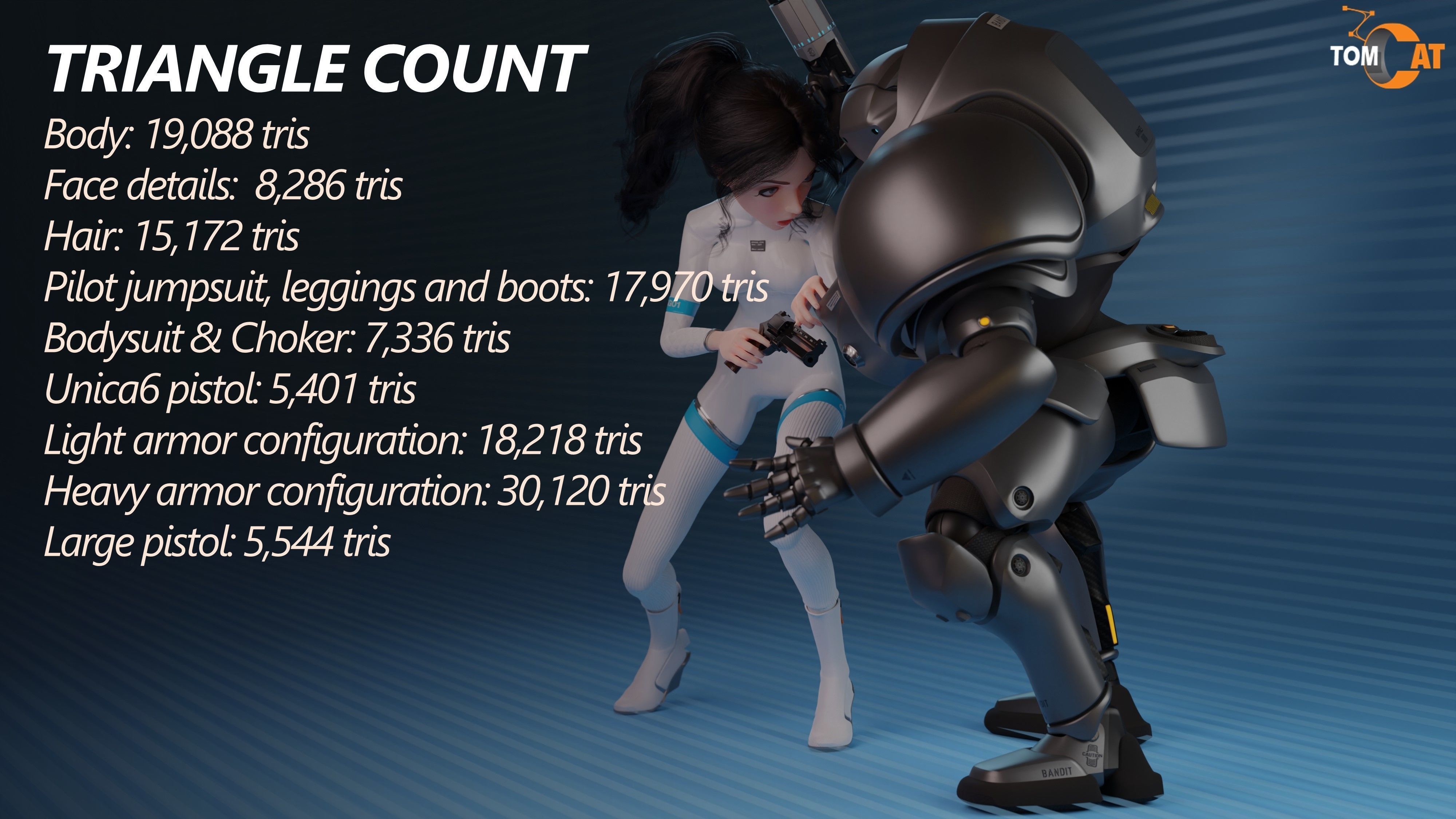 SERAPHIM TROOPER GIRL for Blender Low-poly 3D model_22