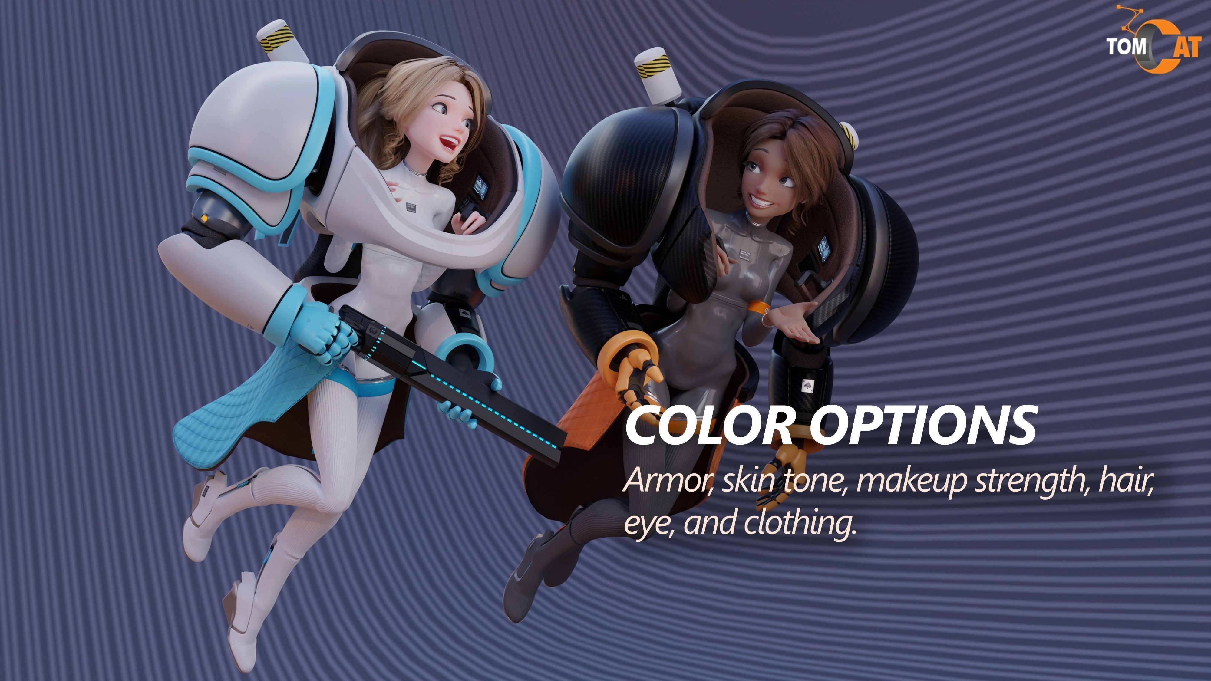 SERAPHIM TROOPER GIRL for Blender Low-poly 3D model_19