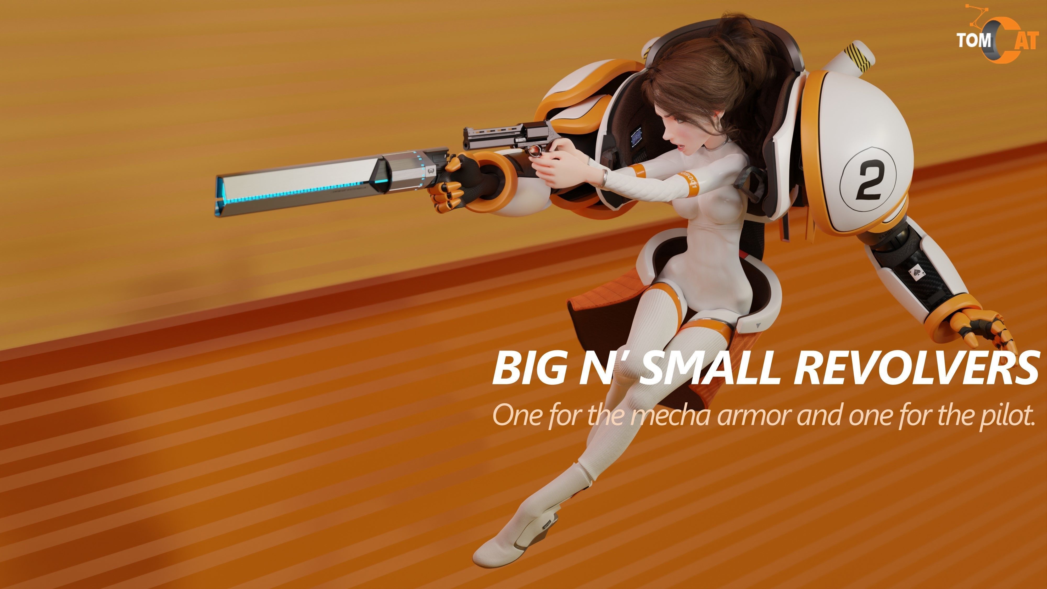 SERAPHIM TROOPER GIRL for Blender Low-poly 3D model_11