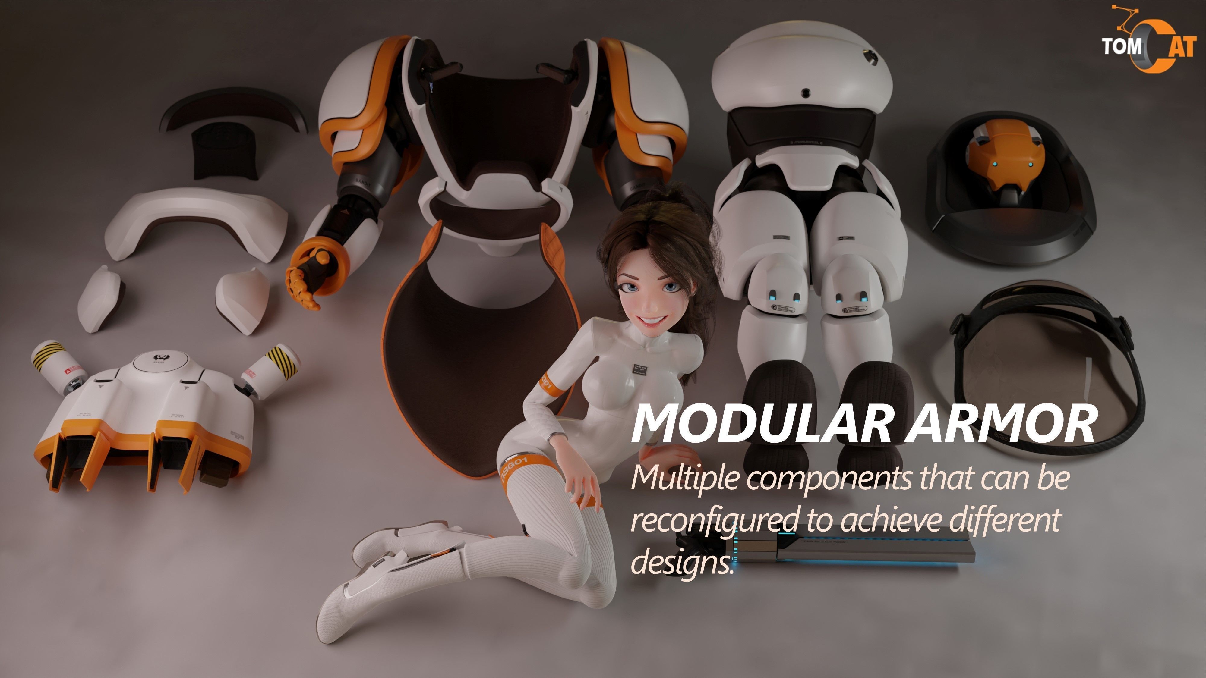 SERAPHIM TROOPER GIRL for Blender Low-poly 3D model_13