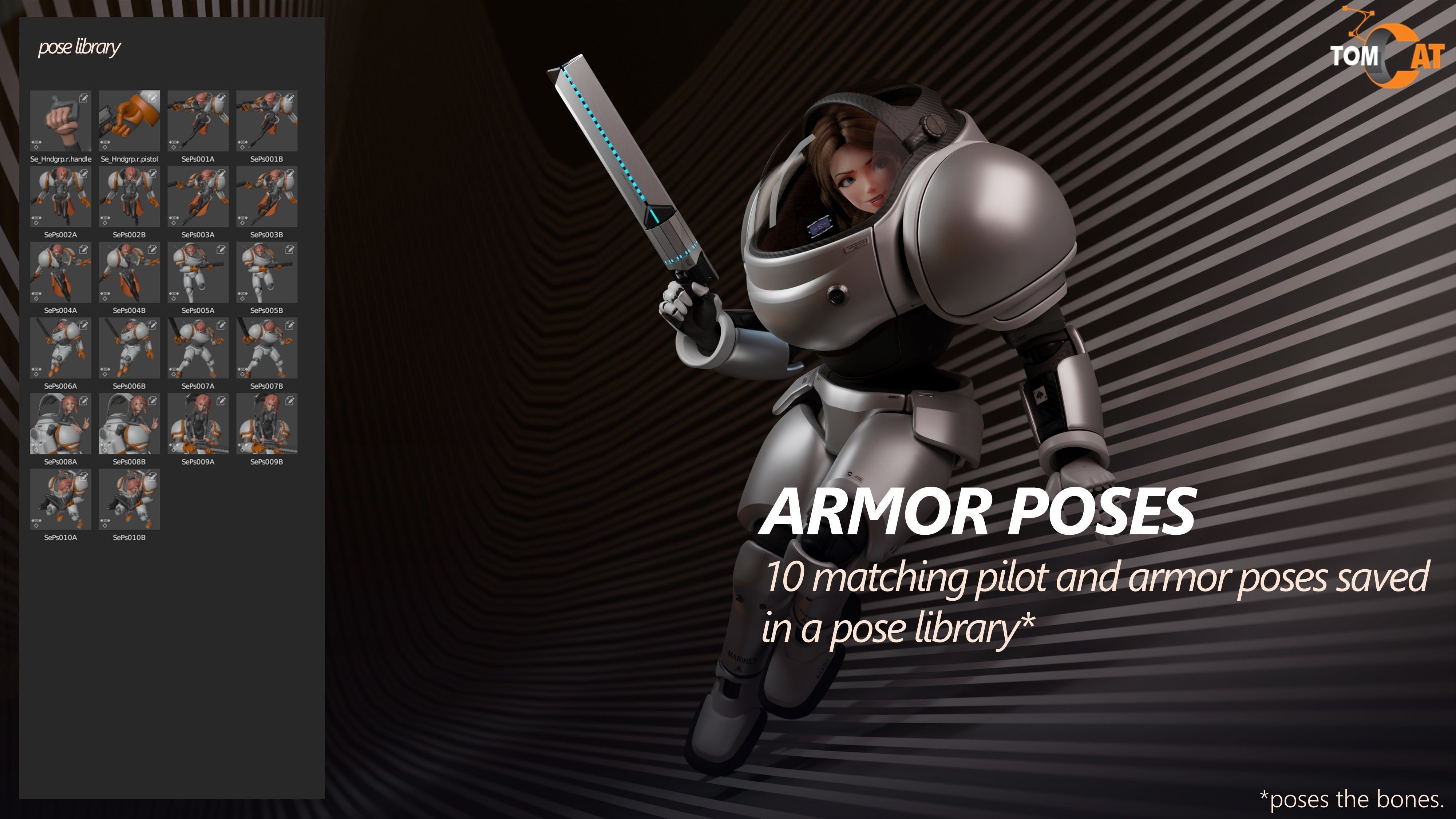 SERAPHIM TROOPER GIRL for Blender Low-poly 3D model_18