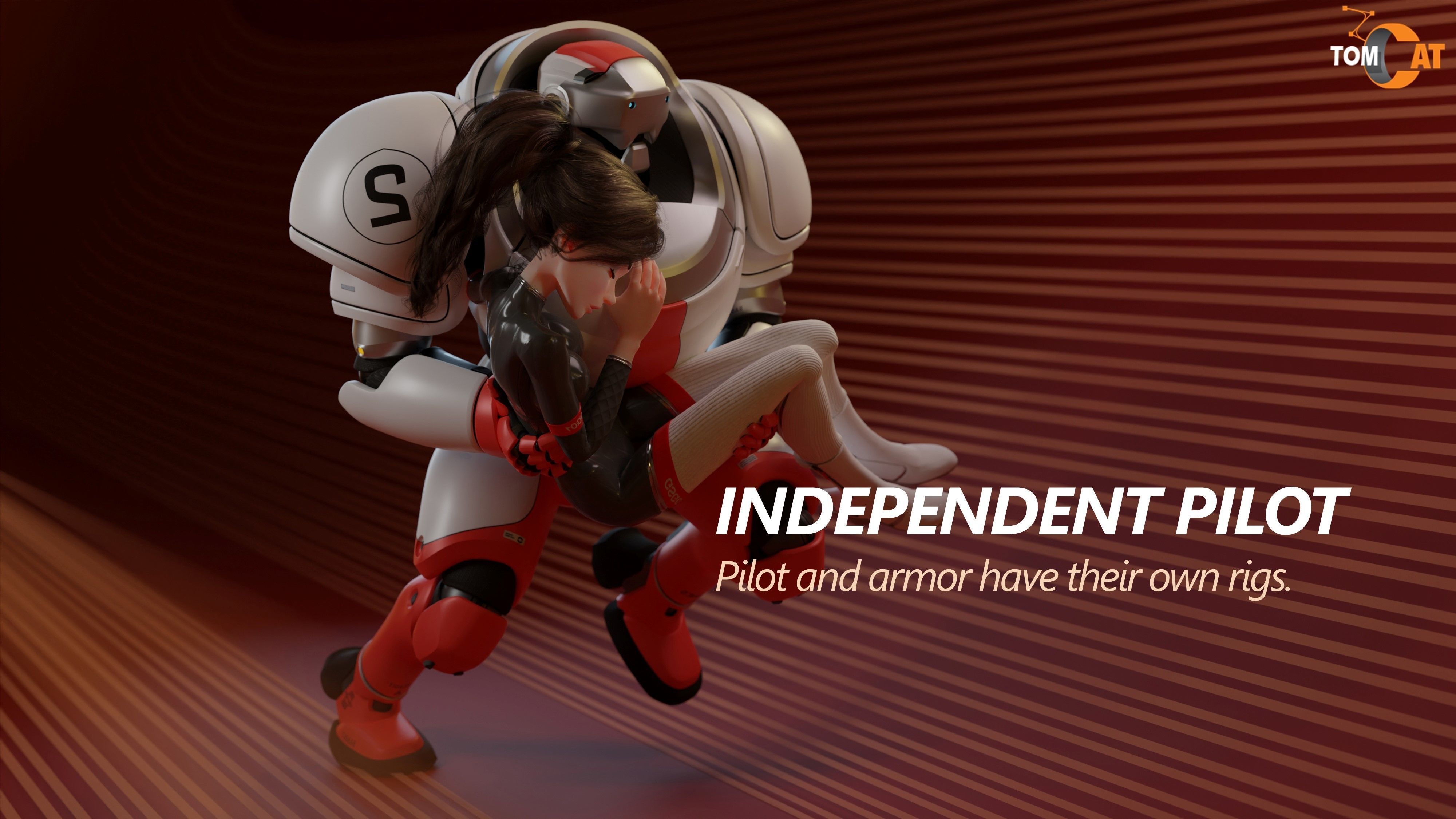 SERAPHIM TROOPER GIRL for Blender Low-poly 3D model_6