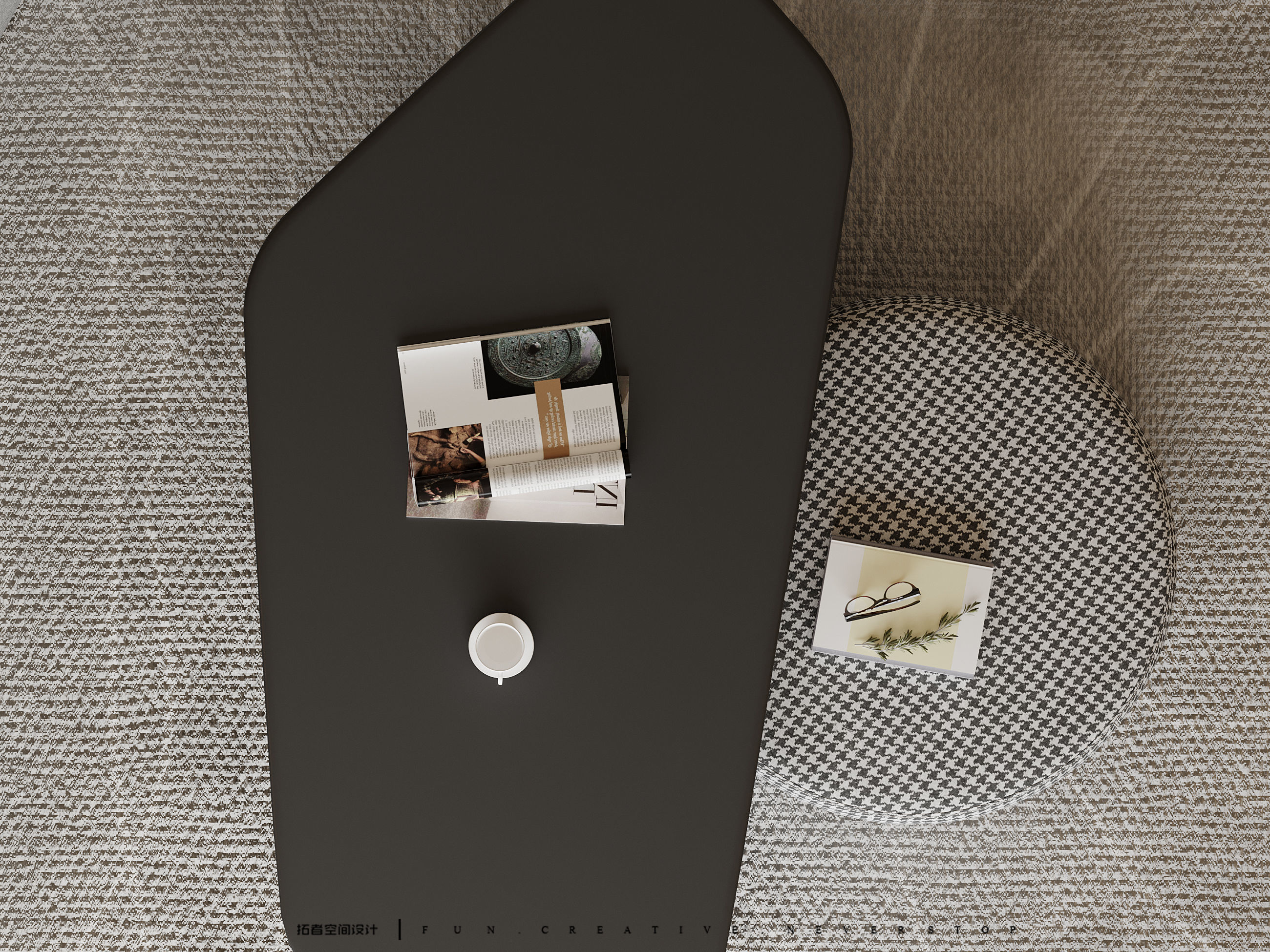 Modern Minimalist Home Interior 3D Model and CAD Drawings 3D model_2