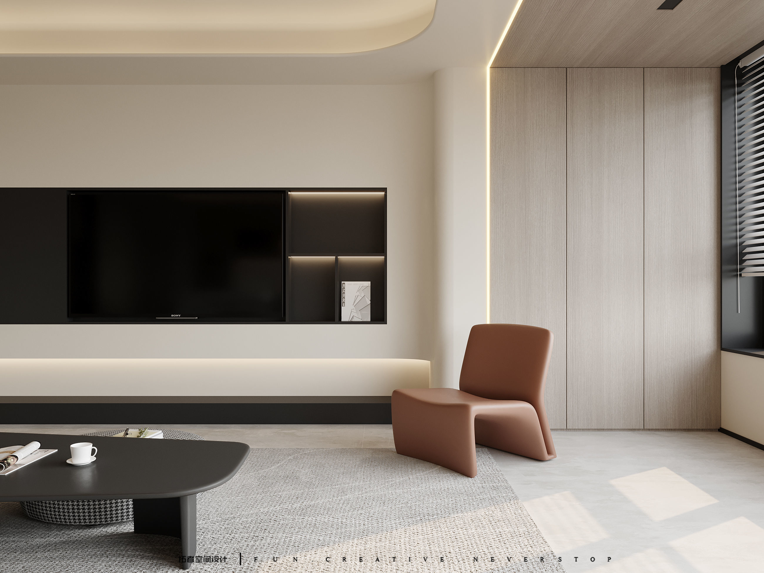 Modern Minimalist Home Interior 3D Model and CAD Drawings 3D model_10