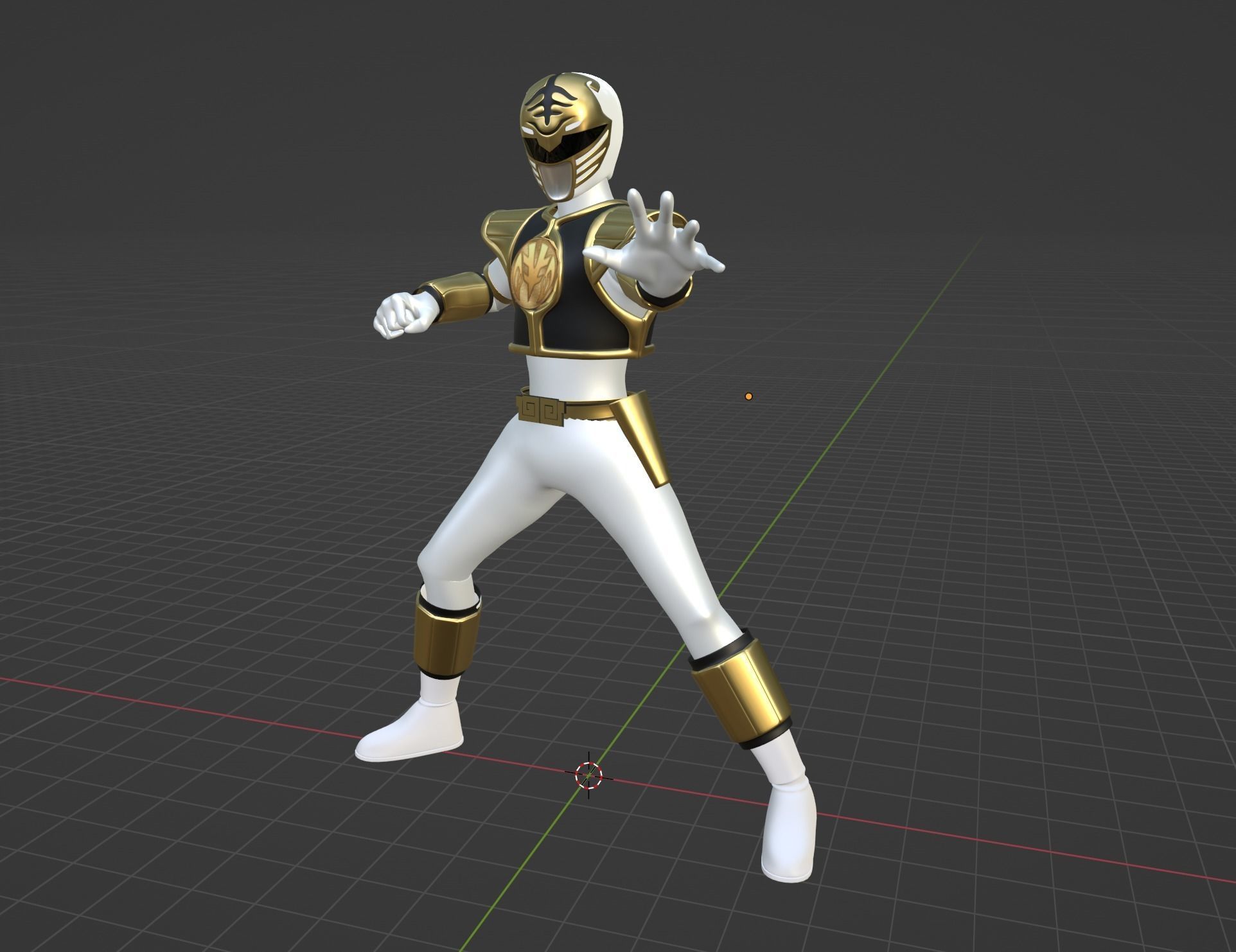 White Ranger - Mighty Morphin Power Rangers 3D model_6