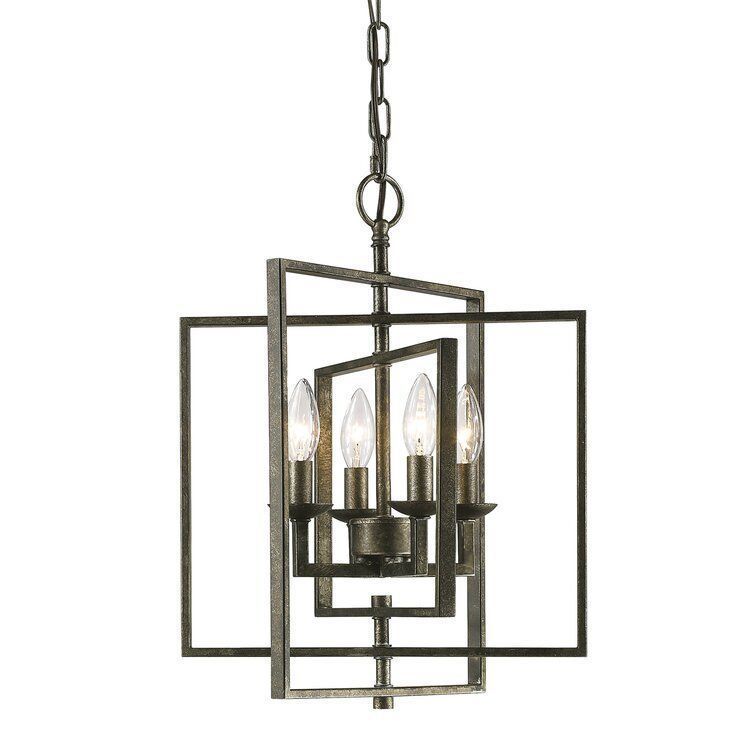 Zoe Light Geometric Chandelier 3D model_2