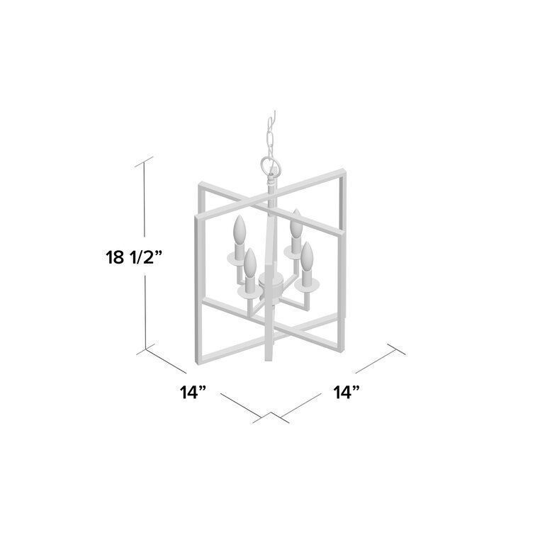 Zoe Light Geometric Chandelier 3D model_1