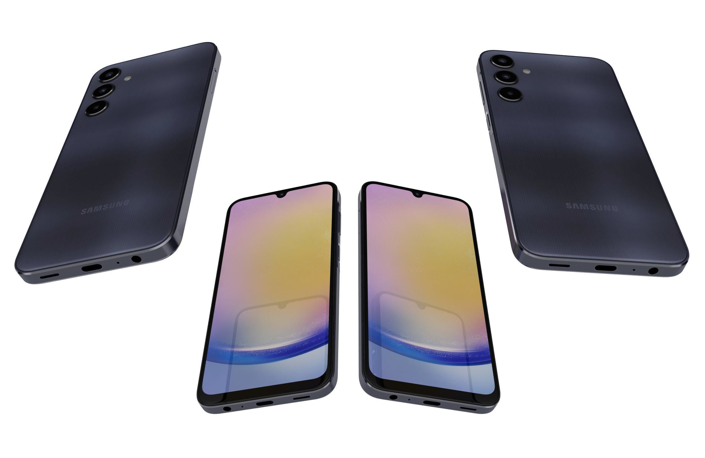 Samsung Galaxy A25 Black 3D model_5