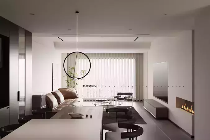 A Seamless Blend of Comfort and Style in 3D Living Spaces