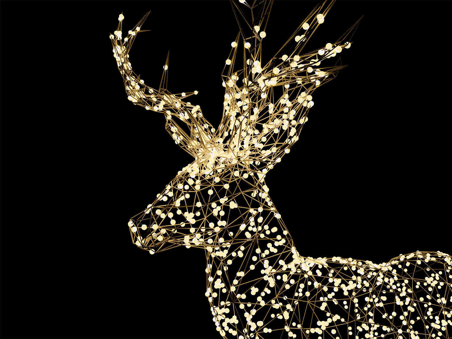 Christmas Deer 3D model_2
