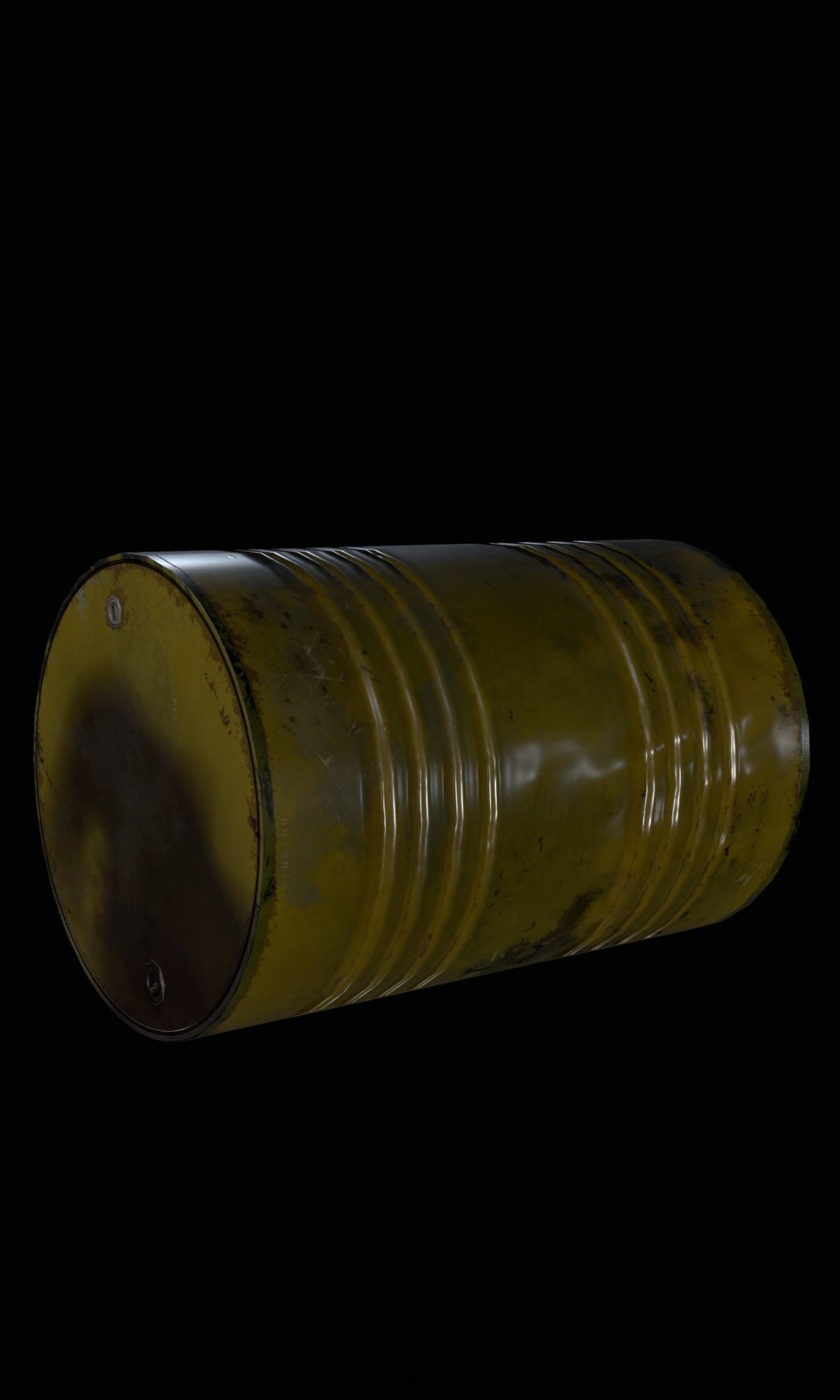 Barrel pbr Low-poly 3D model_7