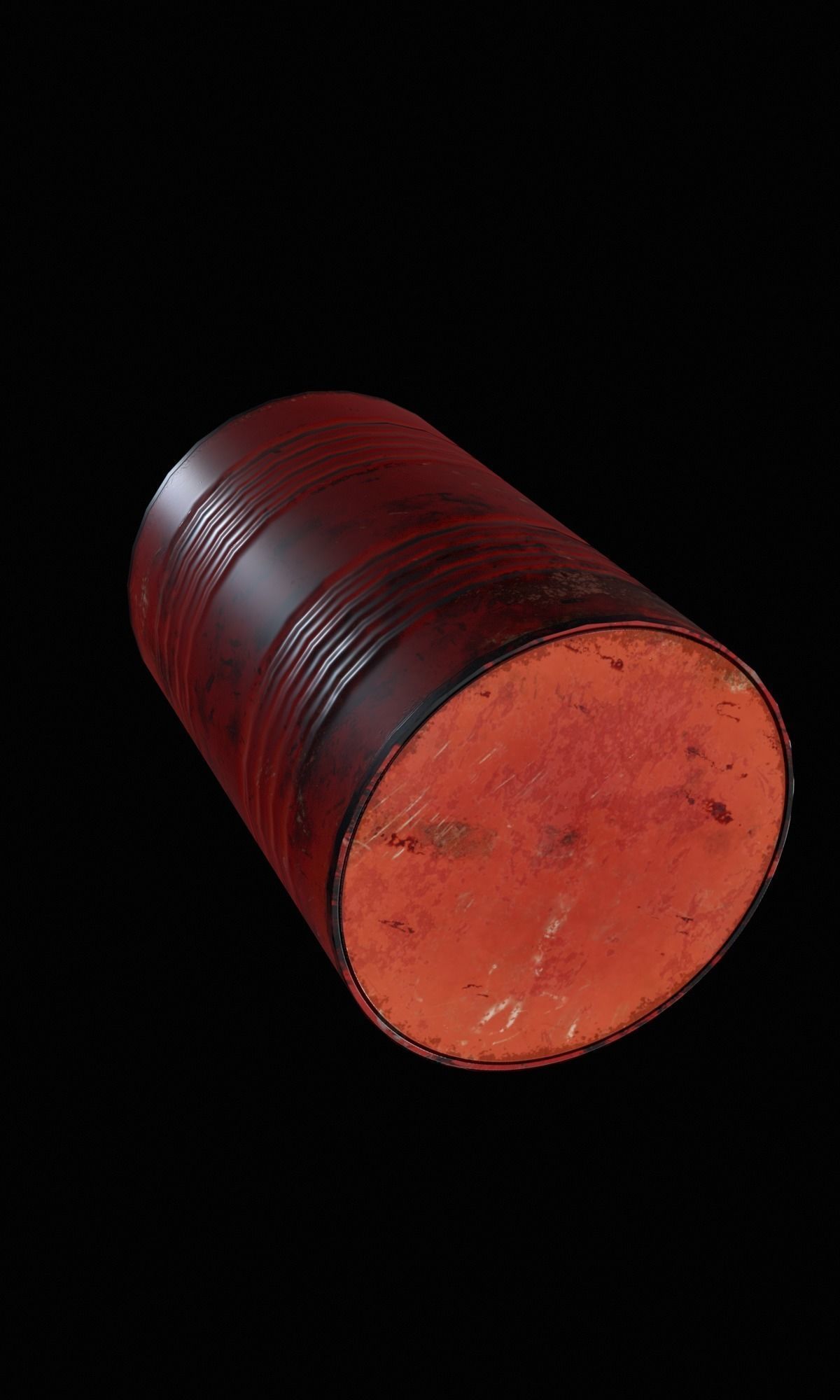 Barrel pbr Low-poly 3D model_5