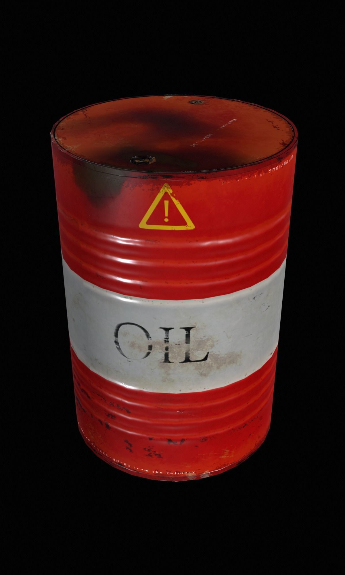 Barrel pbr Low-poly 3D model_3