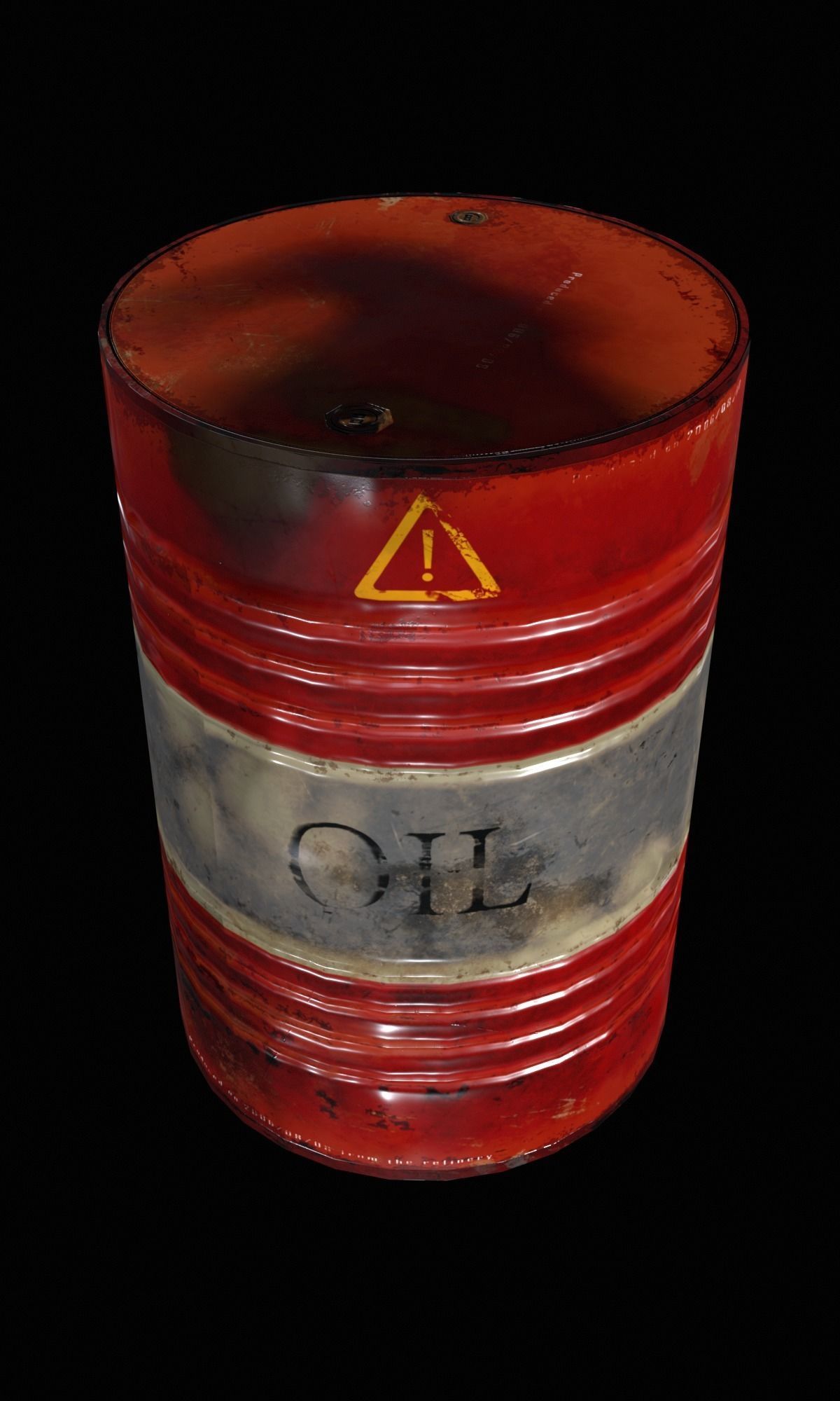 Barrel pbr Low-poly 3D model_10