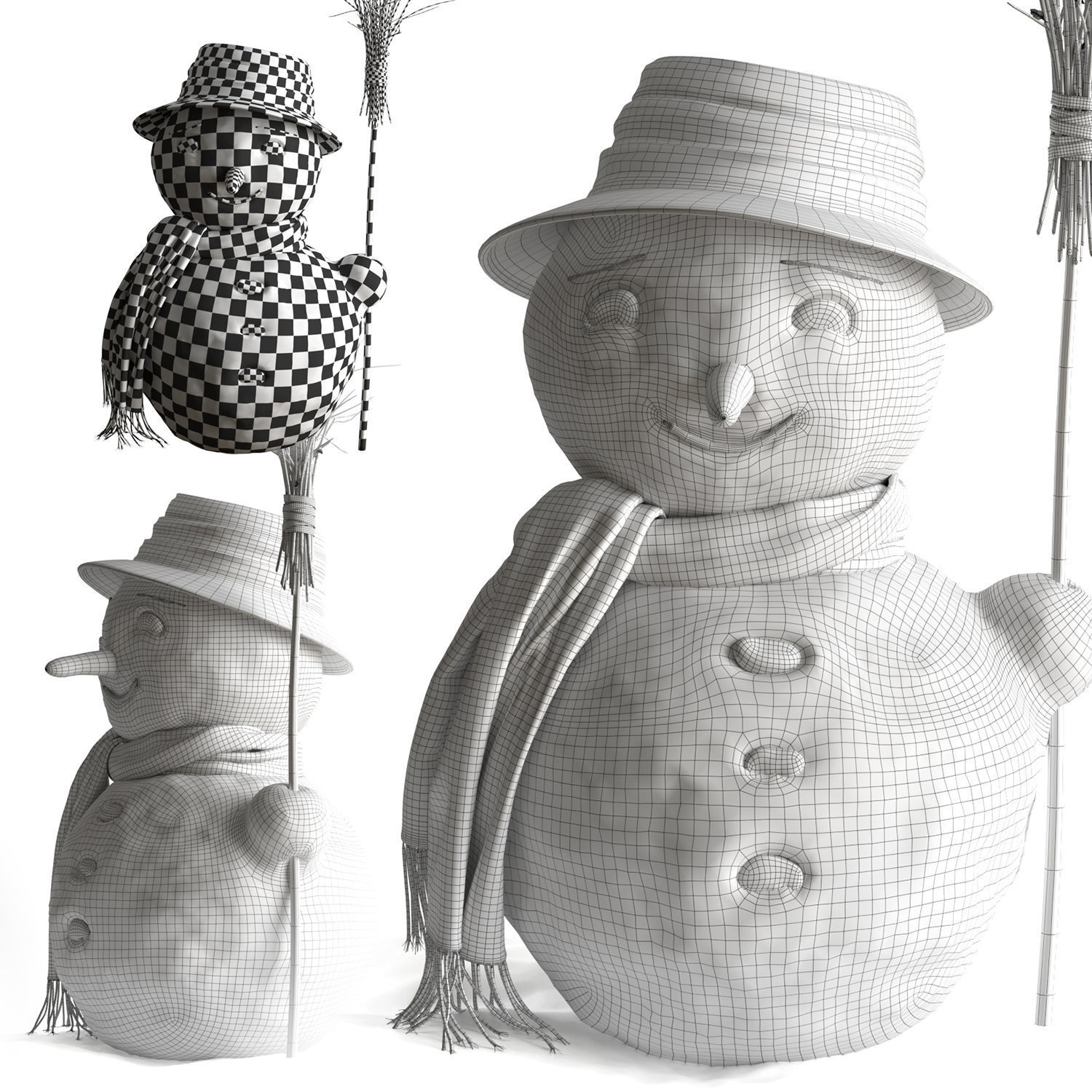 Snowman 3D model_7