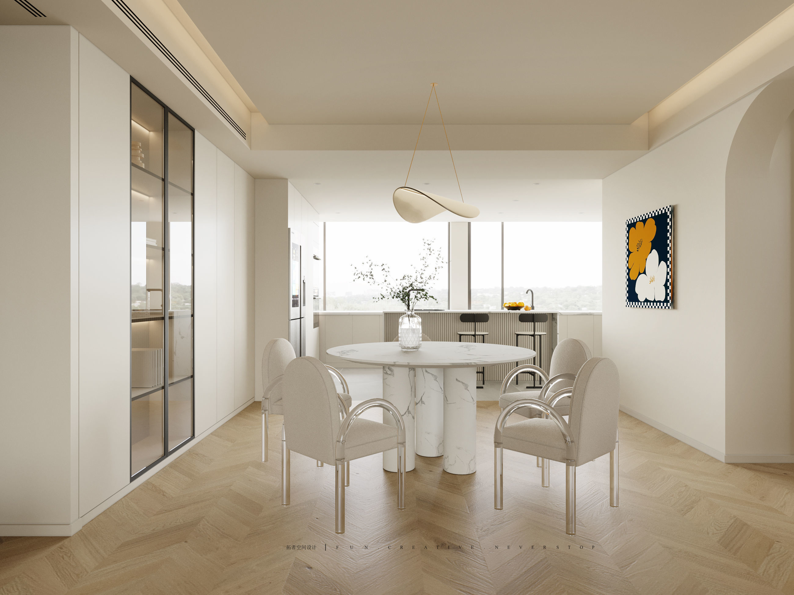 A Luxurious 3D Model of a Contemporary Living Space with CAD 3D model_2
