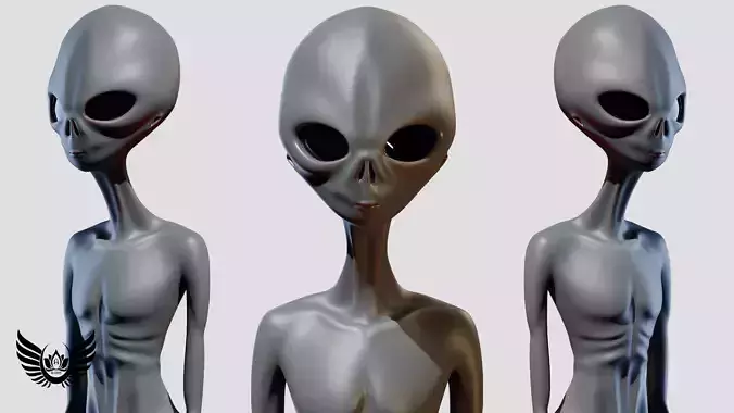 Gray alien - Extraterrestrial 3D model