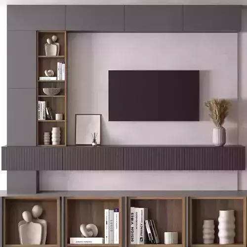 TV Wall Set 03  3D model